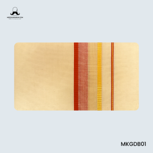 Traditional Premium Double Mundu Maroon with only Kara