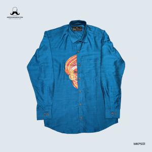 Printed Shirt Blue MKPSBLU04