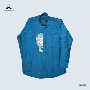 Printed Shirt Blue MKPSBLU05