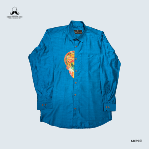 Printed Shirt Blue MKPSBLU08