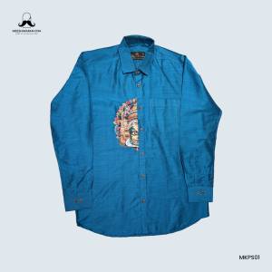 Printed Shirt Blue MKPSBLU09