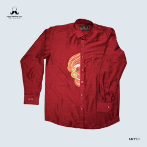 Printed Shirt Maroon MKPSMRN02