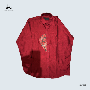 Printed Shirt Maroon MKPSMRN07