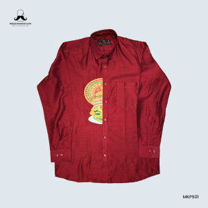 Printed Shirt Maroon MKPSMRN09