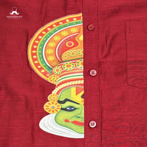 Shirt Mundu Combo Maroon MKMSCM09