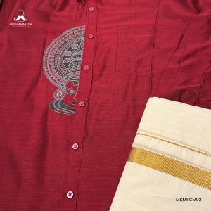 Shirt Mundu Combo Maroon MKMSCM06