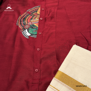 Shirt Mundu Combo Maroon MKMSCM03