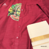 Shirt Mundu Combo Maroon MKMSCM05