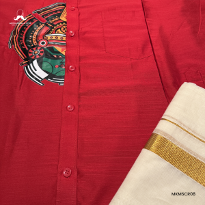 Shirt Mundu Combo Red MKMSCR08