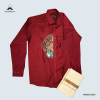 Shirt Mundu Combo Maroon MKMSCM03