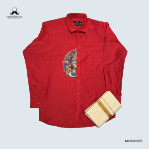 Shirt Mundu Combo Red MKMSCR05