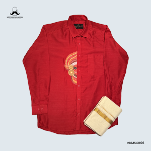 Shirt Mundu Combo Red MKMSCR06
