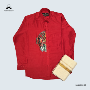 Shirt Mundu Combo Red MKMSCR08